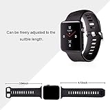 HWeggo Apple Watch Armband 42mm soft Silicon Ersatz Uhrarmband for Sport iWatch Serie 3 Serie 2 Serie 1, schwarz - 2