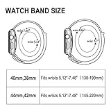 Corki für Apple Watch Armband 38mm 40mm, Weiches Nylon Ersatz Uhrenarmband für iWatch Apple Watch Series 4 (40mm), Series 3/ Series 2/ Series 1 (38mm), Rosa Gewebt Schwarz - 5