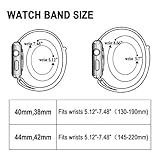 Corki für Apple Watch Armband 38mm 40mm, Weiches Nylon Ersatz Uhrenarmband für iWatch Apple Watch Series 4 (40mm), Series 3/ Series 2/ Series 1 (38mm), Blitzgelb - 5