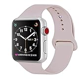 ZRO für Apple Watch Armband, Soft Silikon Ersatz Uhrenarmbänder für 42mm iWatch Serie 3/ Serie 2/ Serie 1, Größe S/M, Lavendel
